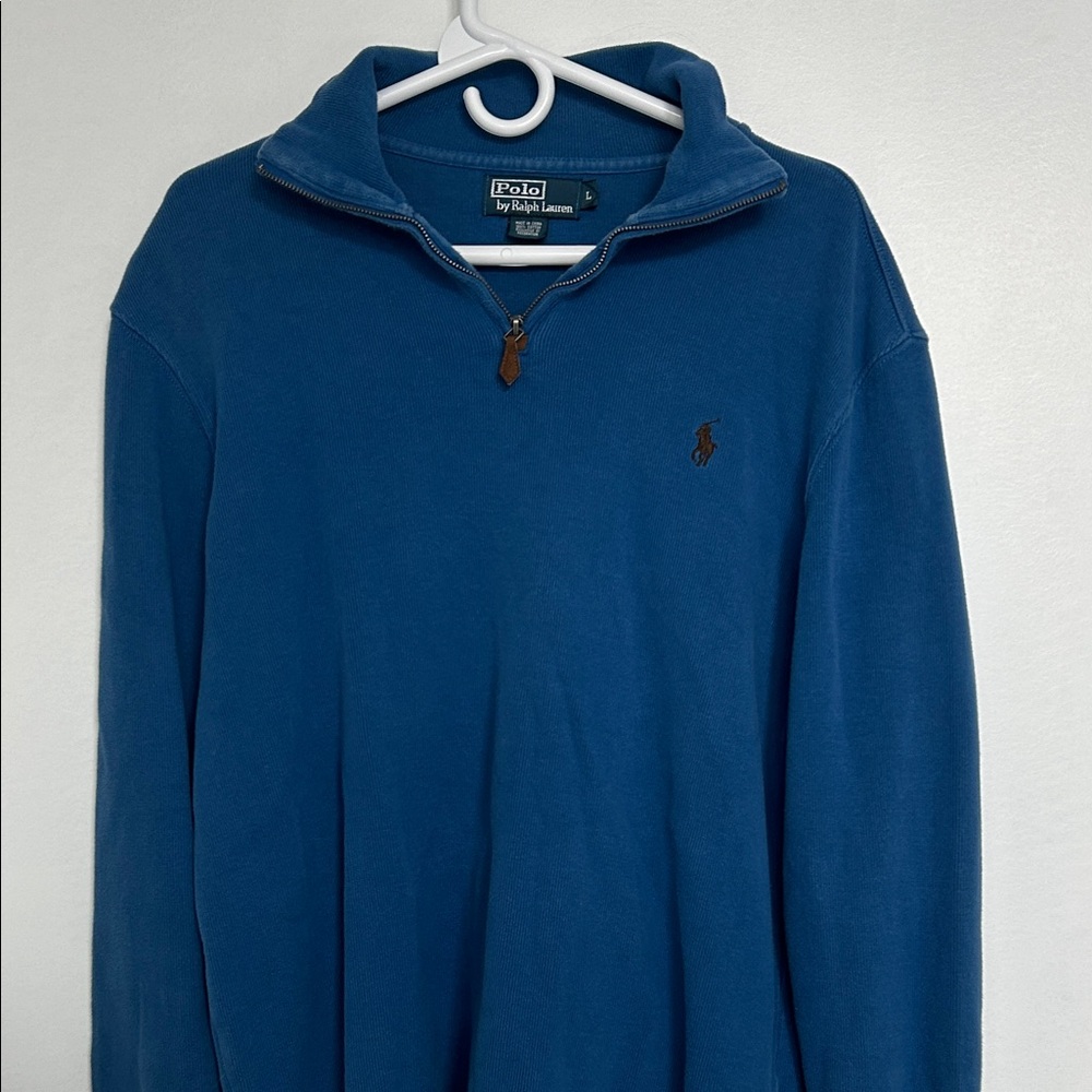 Polo by Ralph Lauren Teal Blue Quarter-Zip Polo Shirt